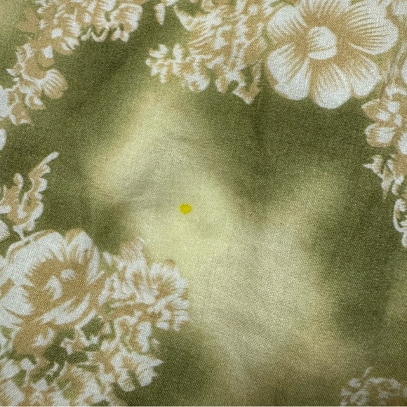 J Peterman Green Floral A Line Dress Tie Waist - Picture 8 of 8